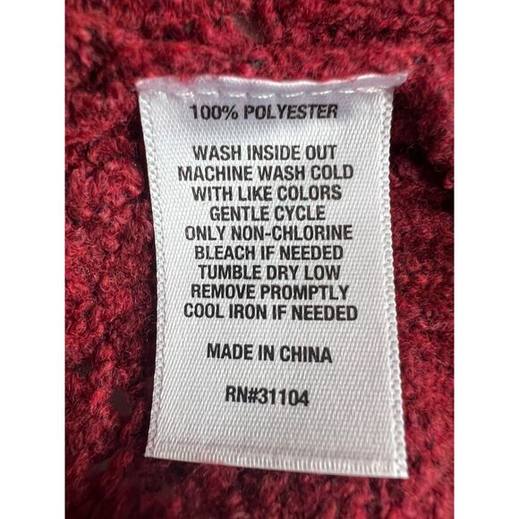 Wonderly Women's Long Sleeve Pointelle Mock Neck Tunic Sweater Red Size M - NWT - Picture 5 of 11